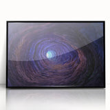 Framed acrylic wall art featuring a stunning landscape design with caves, presented in a sleek black frame, ideal for modern home decor and artistic interiors.