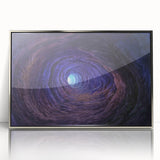 Framed acrylic wall art showcasing a stunning cave landscape design in silver tones, perfect for modern home decor. Ideal for adding elegance to any space.