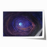 Rolled print showcasing a captivating abstract landscape design with vibrant colors and intricate details, perfect for enhancing modern home decor.