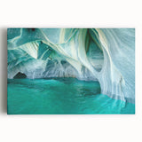 Stretched canvas wall art featuring a vibrant landscape design with intricate cave formations, ideal for enhancing modern home decor. The artwork showcases rich colors and textures, bringing a sense of depth and serenity to any living space. Perfect for art enthusiasts seeking unique decorative pieces.