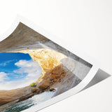 Vibrant rolled print of a stunning cave landscape design, showcasing intricate details and rich colors, ideal for enhancing home decor or art collections.