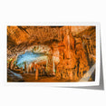 Vibrant rolled print of a stunning abstract cave landscape featuring earthy tones and intricate textures, ideal for home decor and art enthusiasts.
