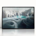 Framed acrylic wall art showcasing a stunning cave landscape design, featuring vibrant colors and intricate details, ideal for home decor and modern interiors.