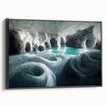 Framed canvas wall art showcasing a stunning cave landscape design, featuring rich colors and detailed textures, perfect for enhancing modern home decor.