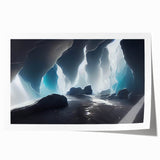 Rolled print of a vibrant landscapes and caves-themed wall art collection, featuring rich colors and abstract designs, perfect for home decor.