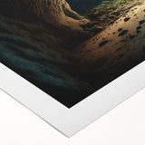 Rolled canvas showcasing a vibrant abstract landscape design, featuring rich colors and intricate details, ideal for enhancing modern home decor. Packaged in a protective cardboard tube for safe delivery.