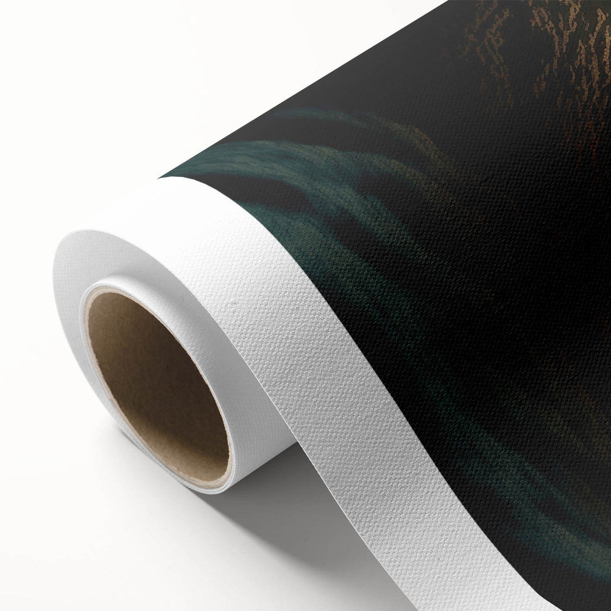 Rolled canvas artwork showcasing a vibrant landscape and cave design, featuring earthy tones and intricate patterns. Perfect for home decor enthusiasts seeking unique wall art.