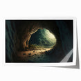Rolled wall art print showcasing a stunning landscape design featuring intricate cave formations and vibrant colors, ideal for home or office decor.