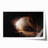 Colorful rolled canvas print showcasing a vibrant abstract landscape design, perfect for modern home decor. Packaged securely in a cardboard tube for safe delivery.