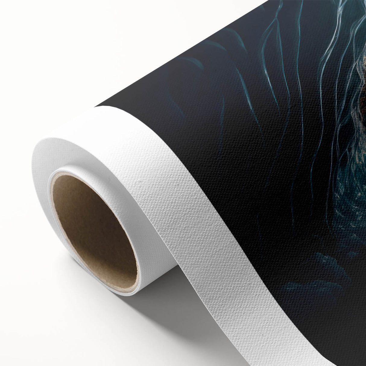 Rolled canvas artwork showcasing a stunning landscape design with cave elements, featuring earthy tones and intricate details, perfect for home decor.