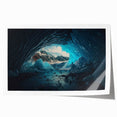 Colorful rolled wall art print showcasing an intricate cave landscape design, perfect for home decor. Ideal for art enthusiasts seeking unique, nature-inspired decor.
