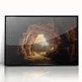 Framed wall art featuring a stunning landscape cave design in acrylic, showcasing intricate details and vibrant colors, perfect for modern home decor.