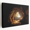 Stretched canvas wall art featuring a vibrant landscape with caves design, showcasing intricate details and rich colors, ideal for enhancing home decor.