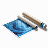 Vibrant rolled wall art print showcasing a stunning landscape of caves, featuring earthy tones and intricate details, designed for modern home decor.