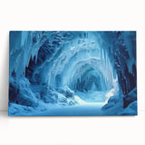 Stretched canvas wall art showcasing a vibrant landscape design with intricate cave motifs, perfect for home decor. Ideal for adding color and depth to any room.