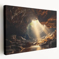 Stretched canvas wall art showcasing a vibrant landscape design with intricate cave formations, perfect for adding a touch of nature-inspired decor to any room.