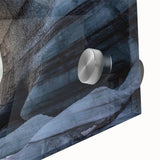 Close-up of an acrylic glass wall art piece showcasing a vibrant landscape with intricate cave designs, perfect for modern home decor. Ideal for nature lovers.