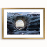 Framed wall art collection showcasing a stunning landscapes and caves design, featuring a gold mat and elegant frame, perfect for enhancing interior decor.