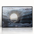 Framed wall art collection showcasing a stunning cave landscape design with vibrant colors and intricate details, presented in a sleek black frame, ideal for enhancing modern home decor.