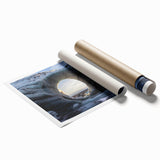 Vibrant rolled print showcasing a stunning cave landscape design, featuring rich earthy tones and intricate details, perfect for modern home decor.