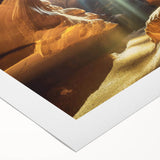 Rolled canvas featuring a stunning landscape and cave design, showcasing vibrant colors and intricate details, ideal for modern home decor. Packaged securely in a durable cardboard tube for safe delivery.