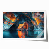 Stunning rolled print showcasing a vibrant landscape design with cave motifs, ideal for home décor. The artwork features rich colors and intricate details, perfect for adding a touch of nature to any space. Perfect for wall art enthusiasts looking to enhance their interior design.