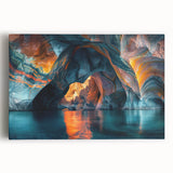 Stretched canvas wall art showcasing an intricate cave landscape design, featuring earthy tones and detailed textures, perfect for enhancing home decor aesthetics.