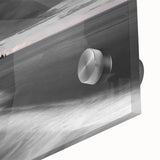 Acrylic glass wall art featuring a vibrant landscape of cliffs and ocean waves, showcasing rich colors and intricate details that enhance any modern decor.