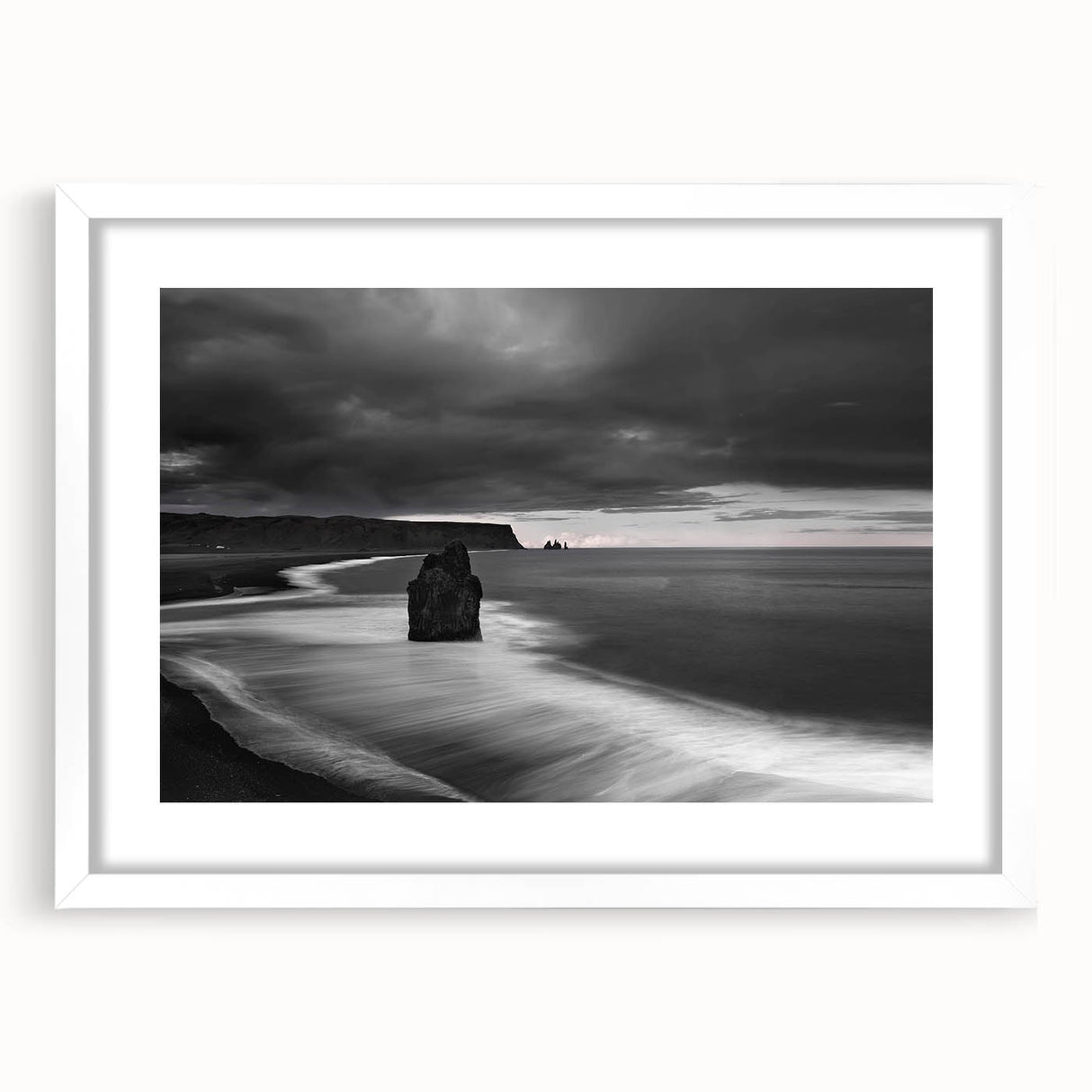 Framed wall art showcasing a stunning cliffs landscape design with a white mat and sleek frame, perfect for adding elegance to modern decor. Ideal for nature lovers and home styling.