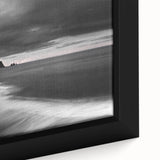 Framed canvas wall art showcasing a vibrant landscape with dramatic cliffs and lush greenery, highlighting intricate textures and colors for an immersive decor experience.