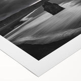 Rolled canvas artwork showcasing a vibrant landscape of cliffs at sunset, featuring rich colors and dramatic textures, ideal for modern home decor.