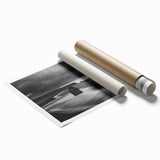 Vibrant landscape wall art print showcasing dramatic cliffs against a sunset sky, rolled for easy shipping and perfect for home decor enhancement.