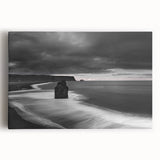 Stretched canvas wall art showcasing a vibrant cliff landscape with rich colors, ideal for home decor, bringing nature's beauty indoors.