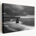 Stretched canvas wall art showcasing a serene landscape of cliffs with vibrant colors and intricate details, perfect for enhancing any modern home decor.