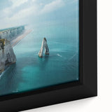 Framed canvas wall art showcasing a stunning close-up of colorful cliffs and landscapes, perfect for enhancing any modern decor. Ideal for nature enthusiasts.