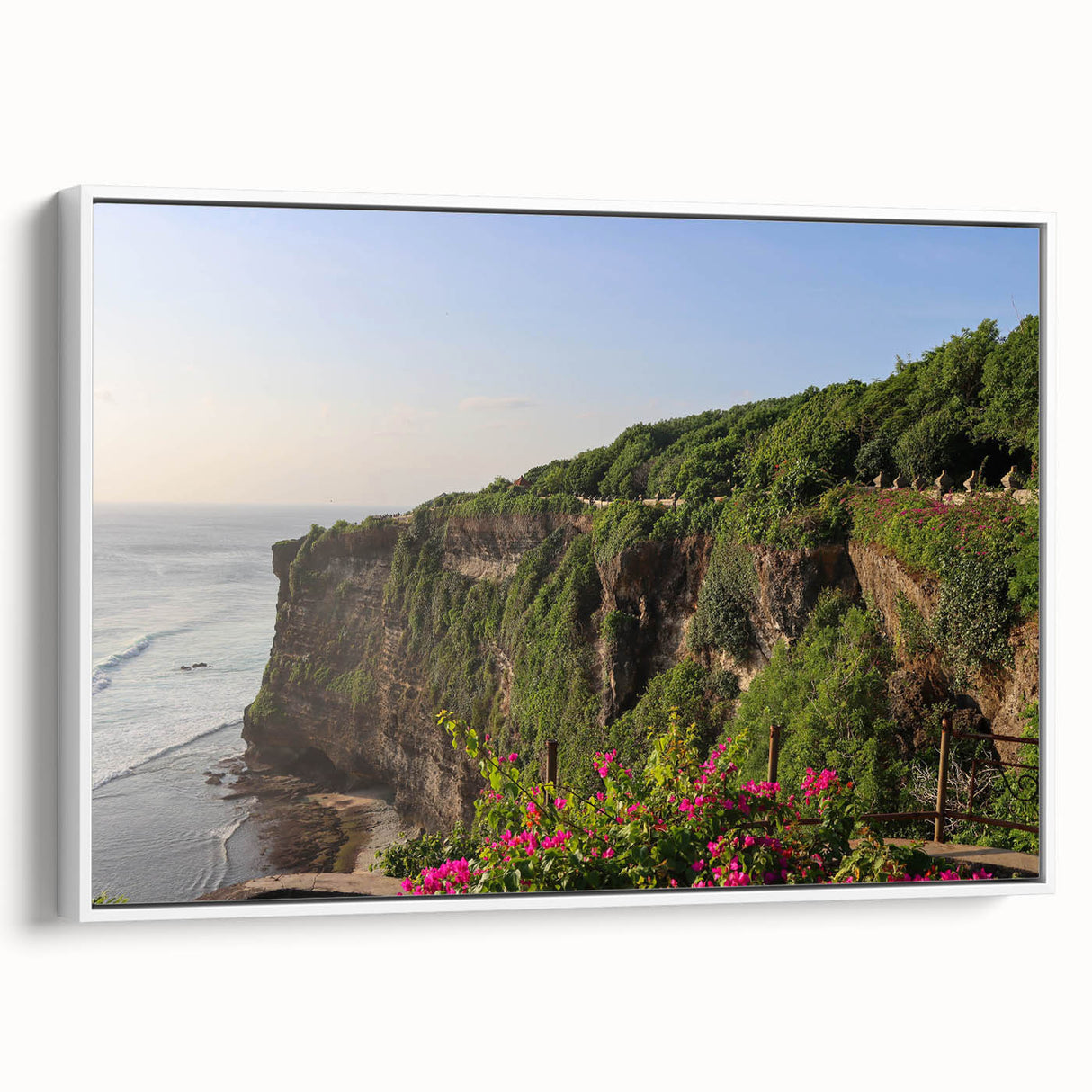 Framed canvas wall art showcasing a breathtaking landscape of cliffs, emphasizing vibrant colors and intricate details, ideal for enhancing modern home decor.
