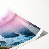 Stunning rolled print of a dramatic cliff landscape in vibrant colors, ideal for home decor, showcasing natural beauty and artistic design features. Perfect for enhancing interior spaces with a touch of nature-inspired elegance.