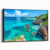 Framed wall art showcasing a stunning landscape of cliffs, featuring rich colors and intricate details, designed to enhance modern decor. Ideal for nature lovers.