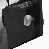 Close-up of a stunning acrylic glass wall art piece showcasing vibrant landscapes and dramatic cliffs, perfect for modern home decor and interior design.