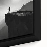 Framed canvas wall art showcasing a stunning close-up of vibrant cliffs and landscapes, featuring rich colors and intricate details, perfect for home decor.