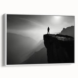 Framed canvas wall art showcasing a stunning landscape of cliffs with vibrant colors, perfect for enhancing home decor. The artwork emphasizes natural beauty and depth.