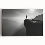 Stretched canvas wall art showcasing a vibrant landscape of cliffs and mountains, featuring rich colors and intricate details, perfect for home decor.