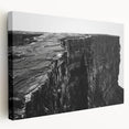 Stretched canvas wall art showcasing a vibrant landscape of cliffs, emphasizing rich colors and dramatic textures, perfect for enhancing modern home decor.