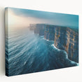 Stretched canvas wall art showcasing a stunning cliff landscape design with vibrant colors, perfect for adding a natural touch to modern home decor.