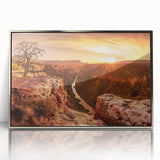 Framed acrylic wall art featuring a stunning landscape of cliffs, designed for modern interiors. The artwork showcases vibrant colors and intricate details, perfect for enhancing home decor. Ideal for art enthusiasts seeking nature-inspired designs.