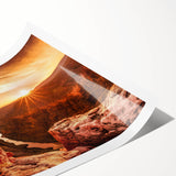 Stunning rolled print of a cliff landscape, showcasing vibrant colors and intricate details, ideal for home decor or office space enhancement.