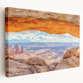 Stretched canvas wall art depicting dramatic cliffs and vibrant landscapes, showcasing rich colors and textures, perfect for enhancing modern home decor.