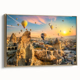 Framed canvas wall art showcasing a stunning cliff landscape design in gold tones, highlighting intricate details and textures, perfect for modern home decor.