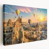 Stretched canvas artwork showcasing a stunning cliff landscape design with vibrant colors and intricate details, perfect for enhancing modern home decor.