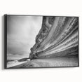 Framed canvas wall art showcasing a stunning cliff landscape design, featuring vibrant colors and intricate details, presented in a sleek black frame from a 24-piece collection. Perfect for enhancing modern home decor with nature-inspired elegance.